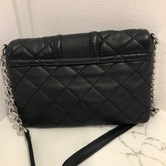Calvin Klein Quilted Black Leather Cross Body Bag - Picture 3 of 7